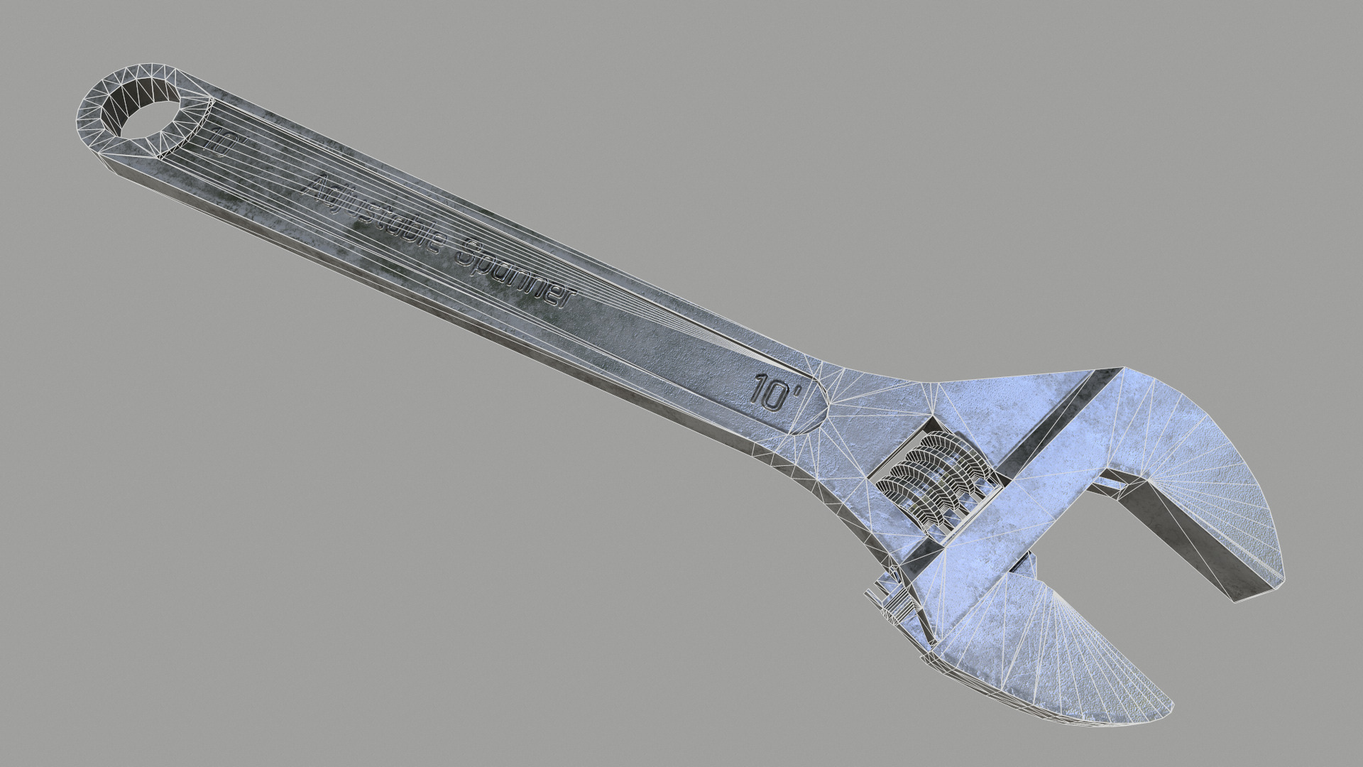 Adjustable Spanner Low Poly Low-poly 3D model_23