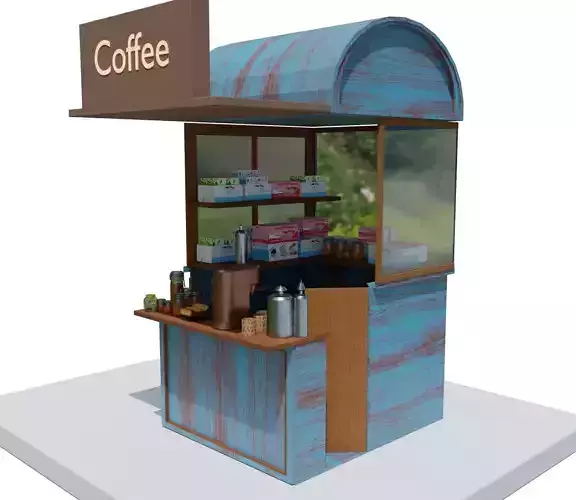 stylized coffee shop 