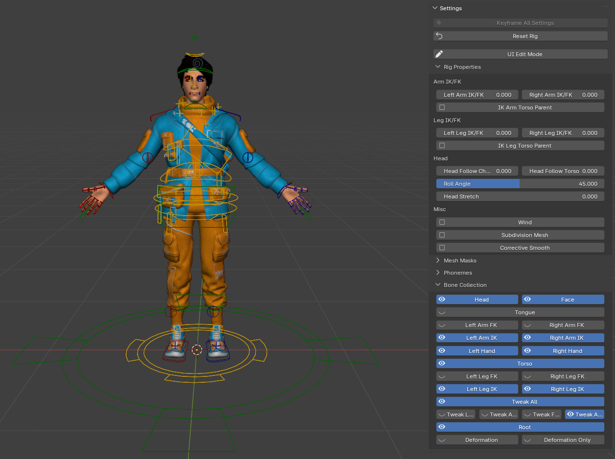 Man With Bag Low-poly 3D model_14