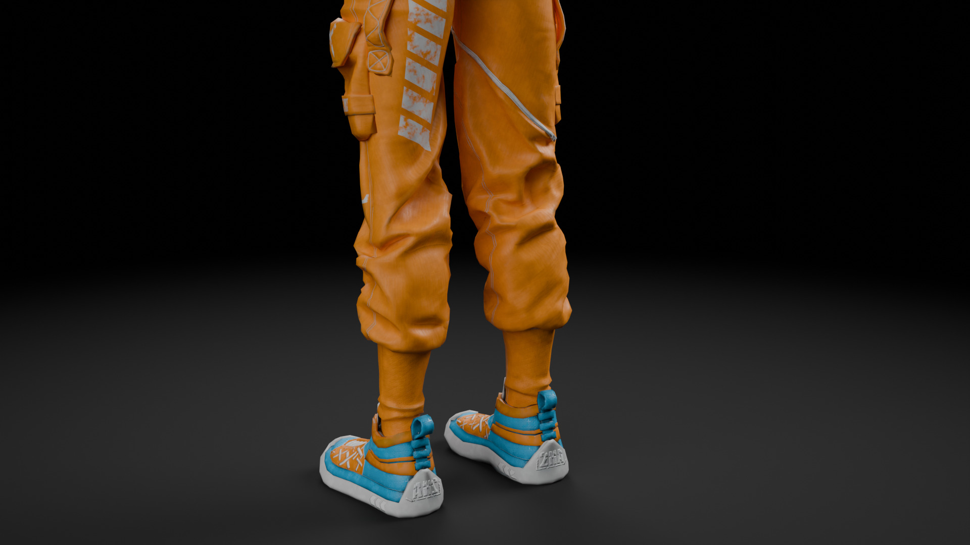 Man With Bag Low-poly 3D model_11