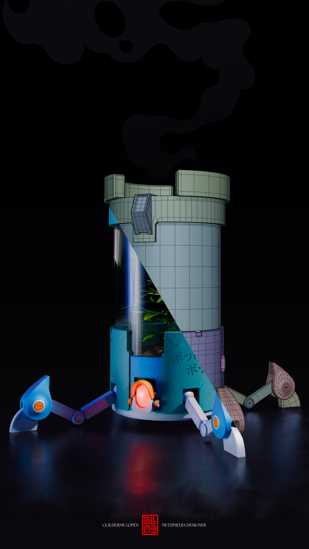 Robot Potbot 3D model_3