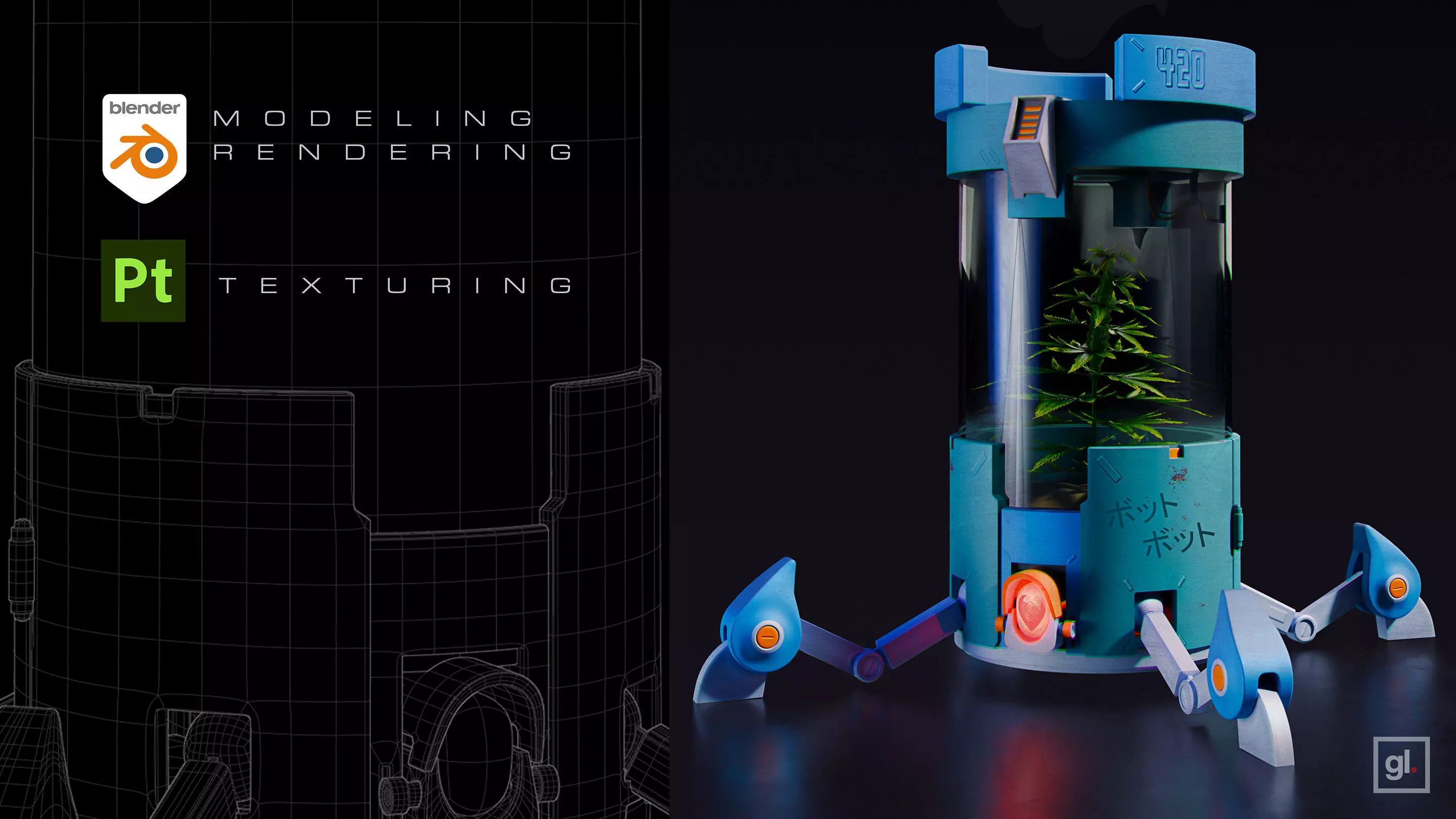 Robot Potbot 3D model_0