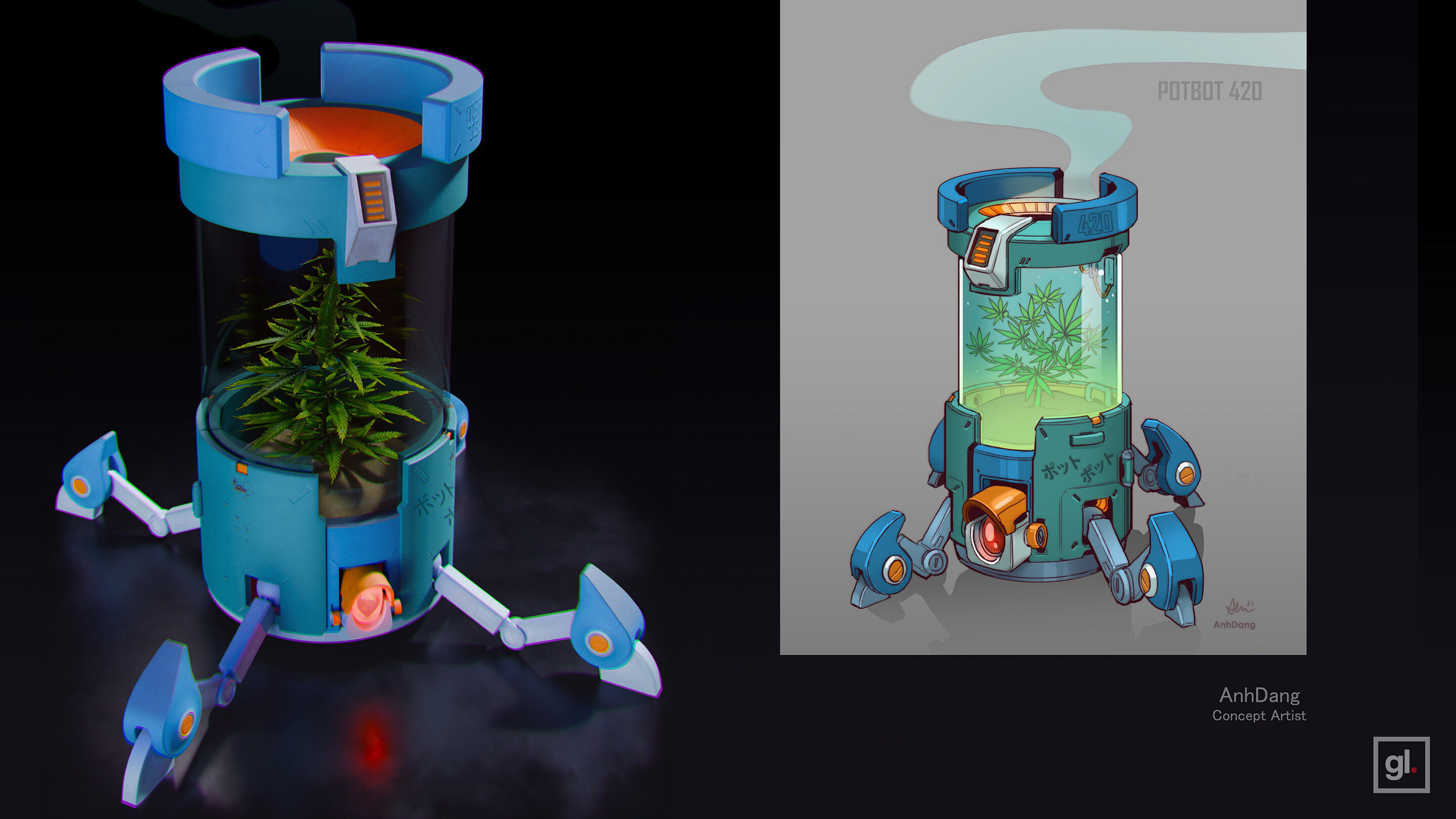 Robot Potbot 3D model_1