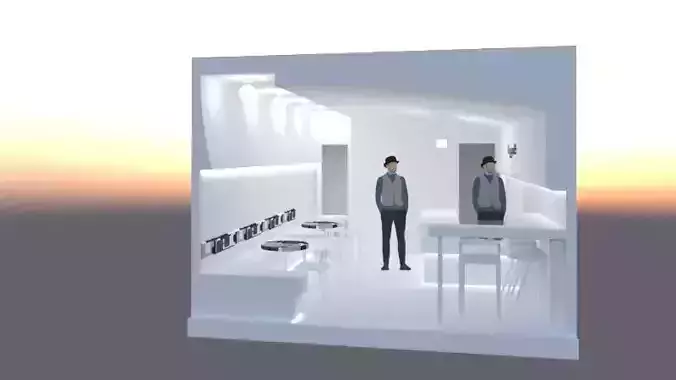 Modern Aesthetic Small Cafe 3D model