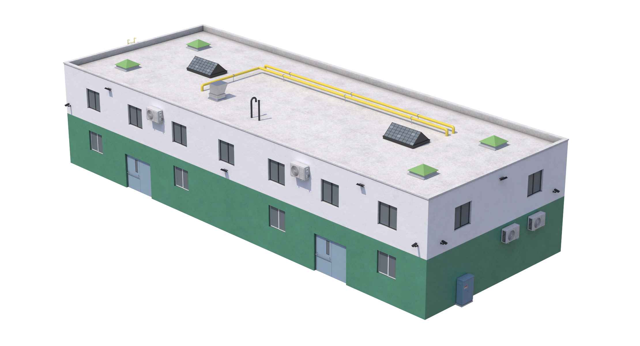 Industrial Building 3 Low-poly 3D model_1