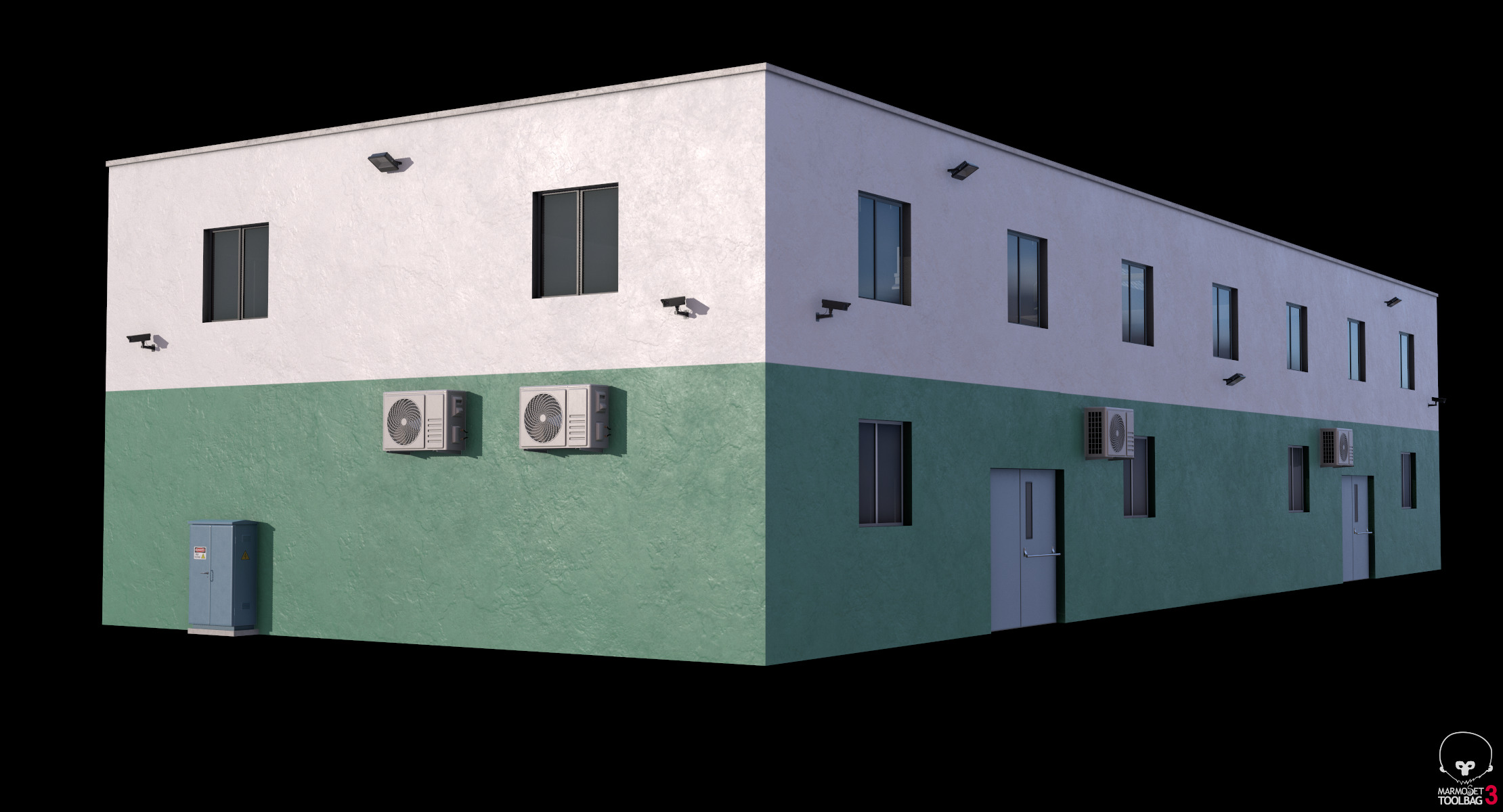 Industrial Building 3 Low-poly 3D model_12