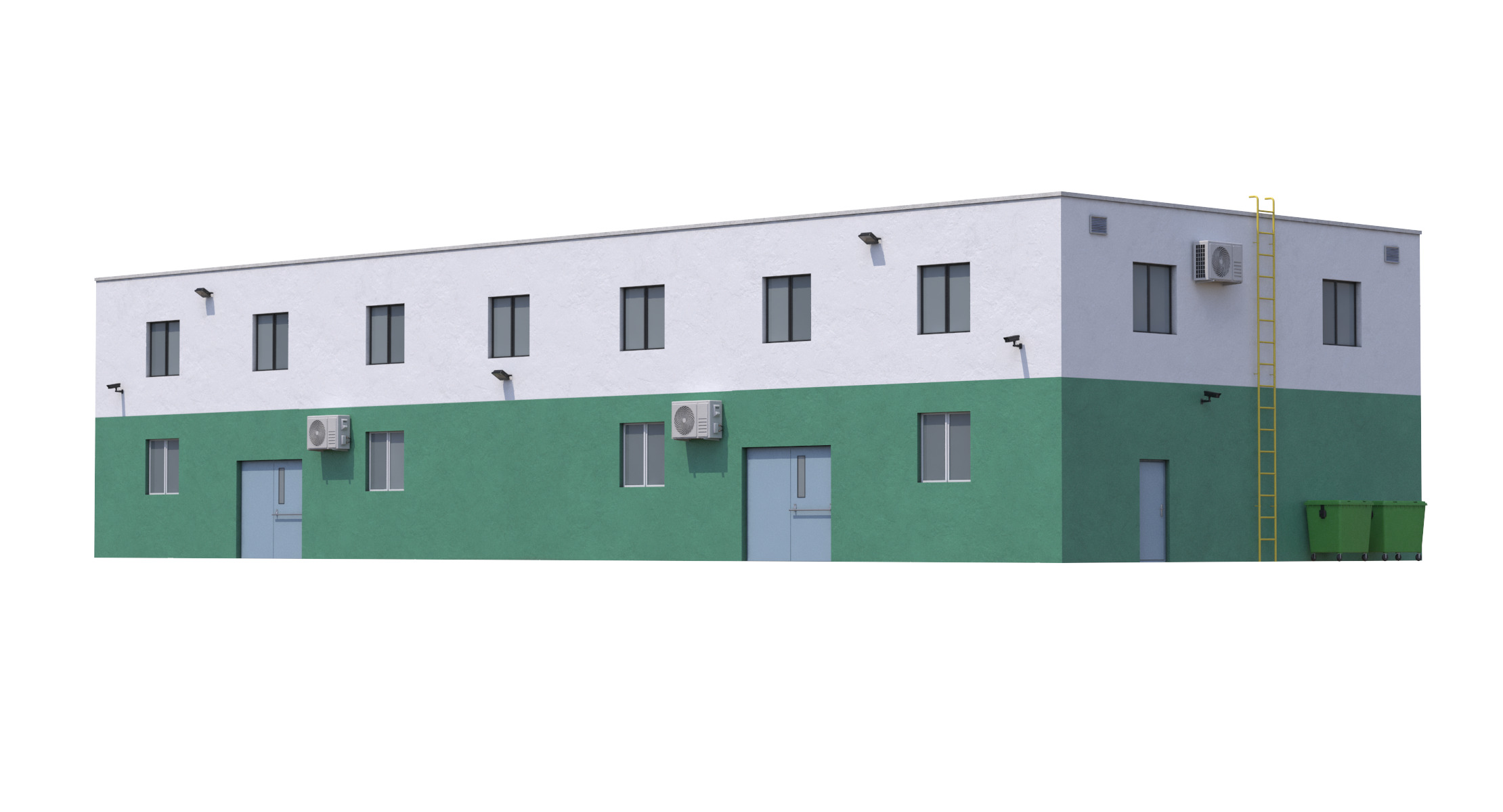 Industrial Building 3 Low-poly 3D model_2