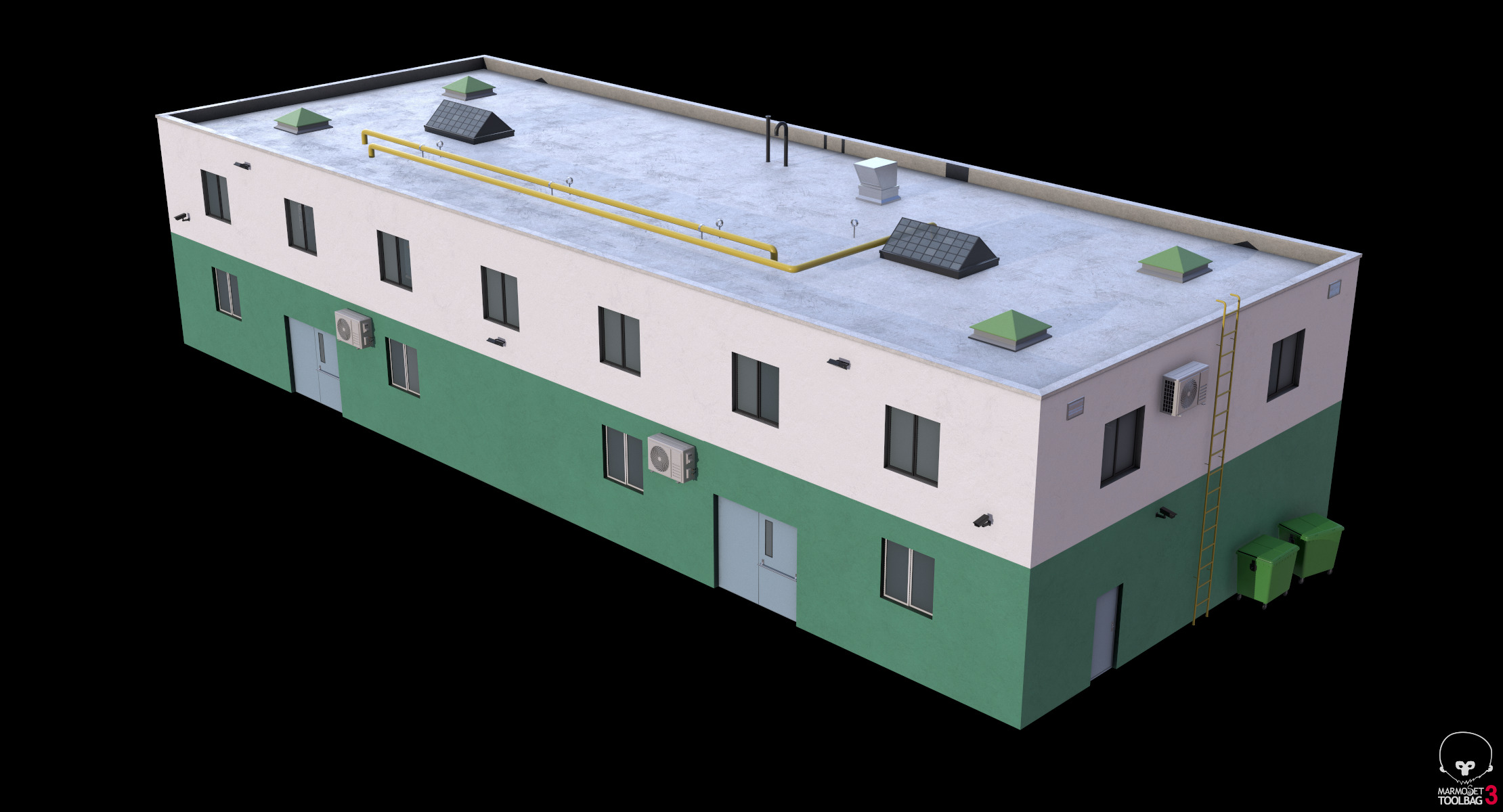Industrial Building 3 Low-poly 3D model_10