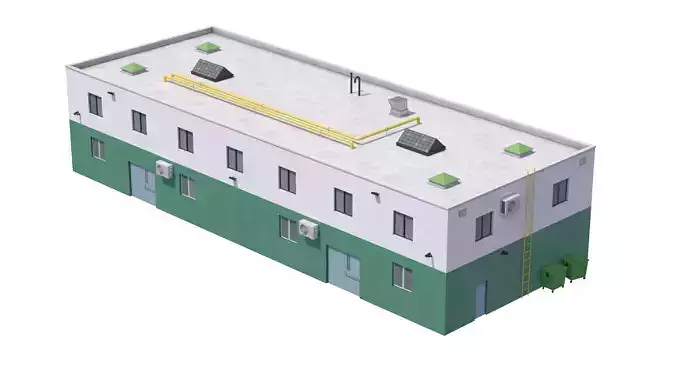 Industrial Building 3 Low-poly 3D model
