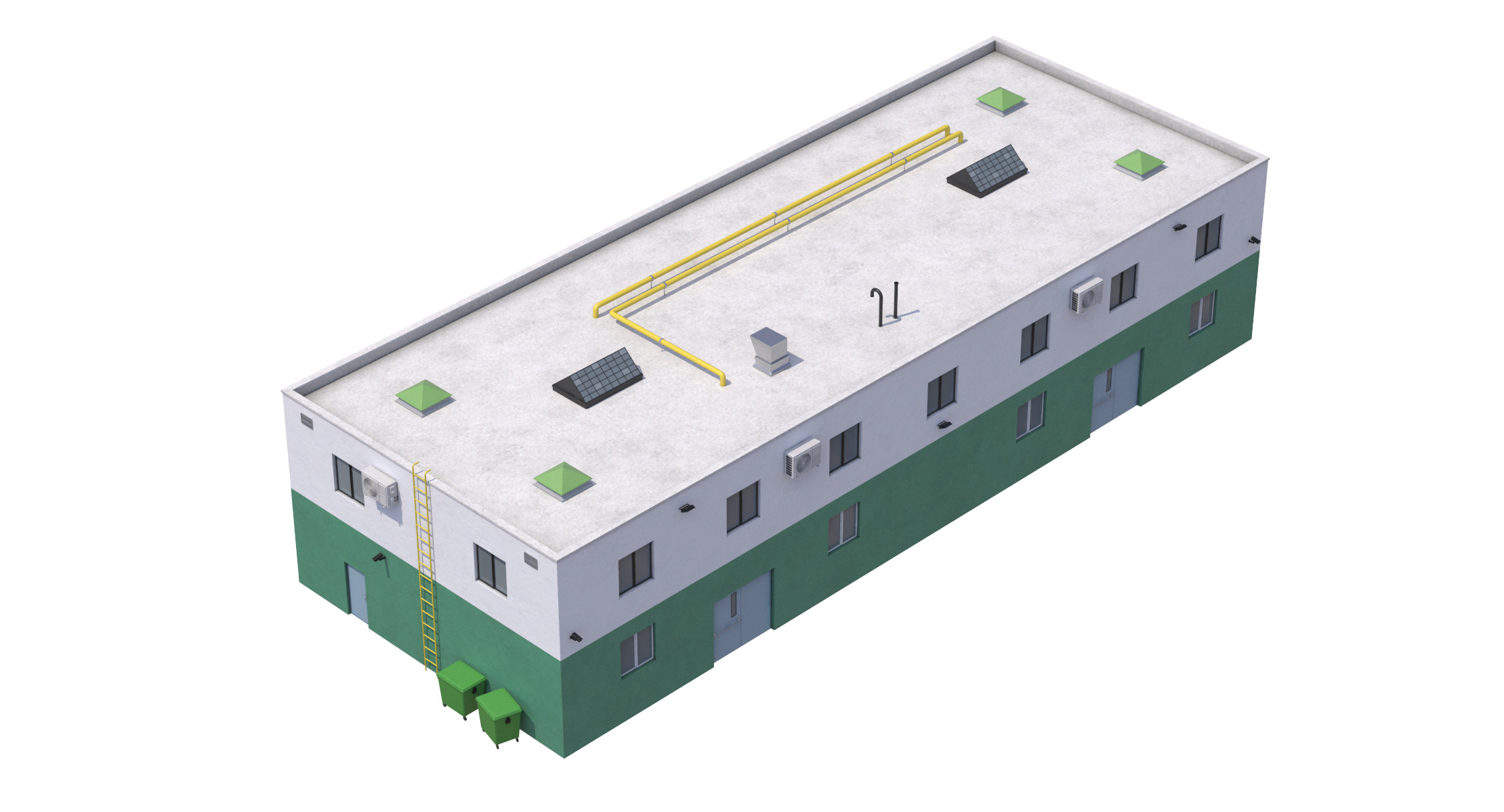 Industrial Building 3 Low-poly 3D model_3