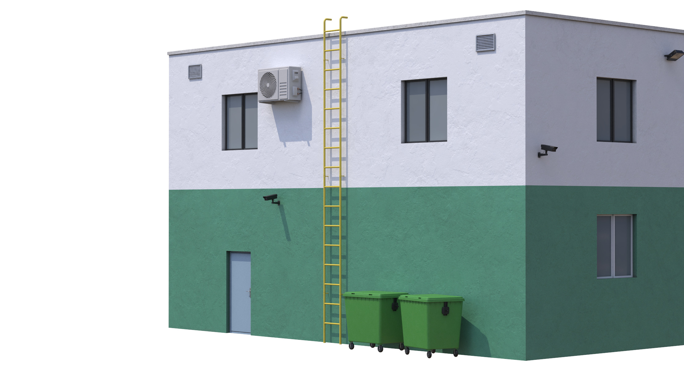 Industrial Building 3 Low-poly 3D model_5