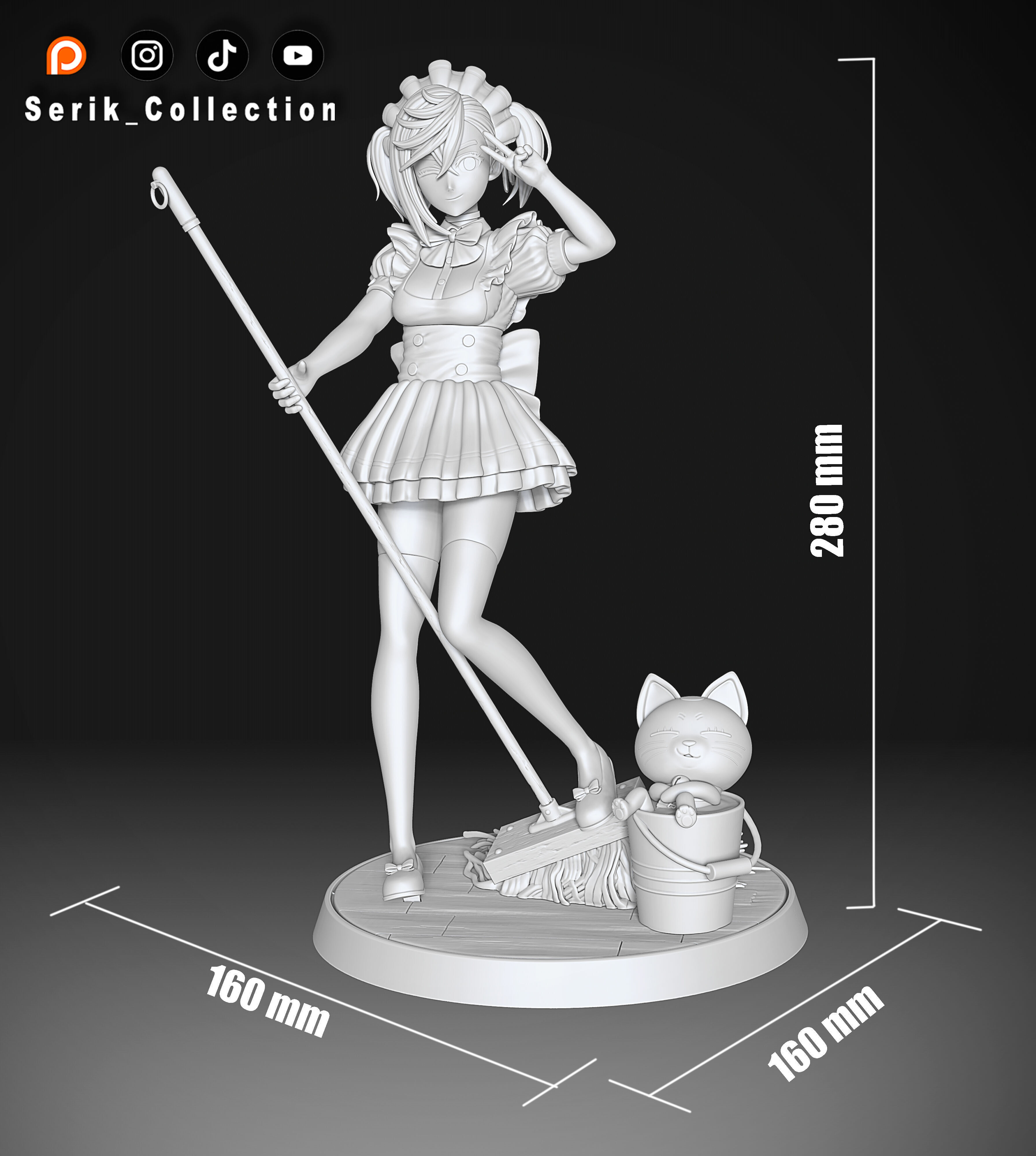 MOMO AYASE MAID - DANDADAN 3D print model_4