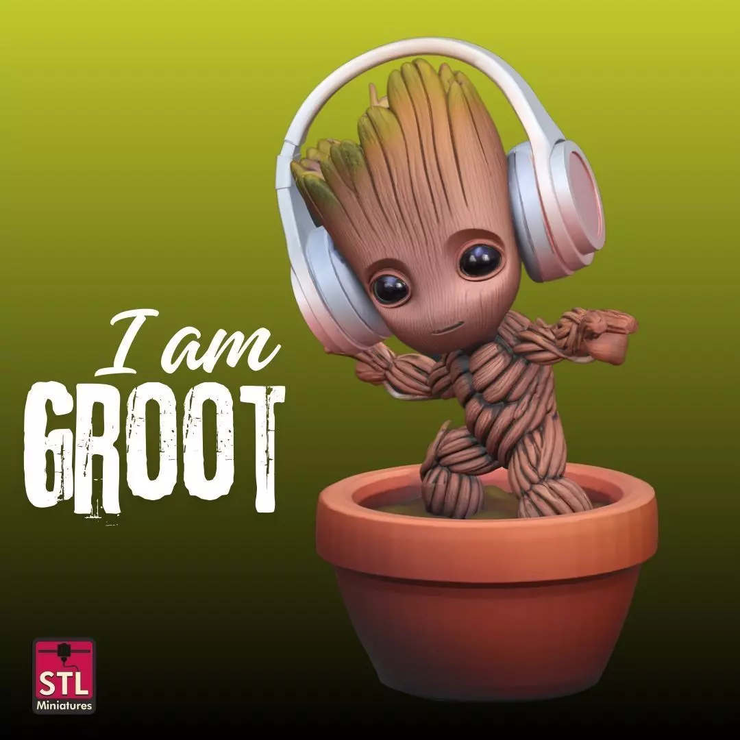 STL File Baby Groot Inspired 3D print model