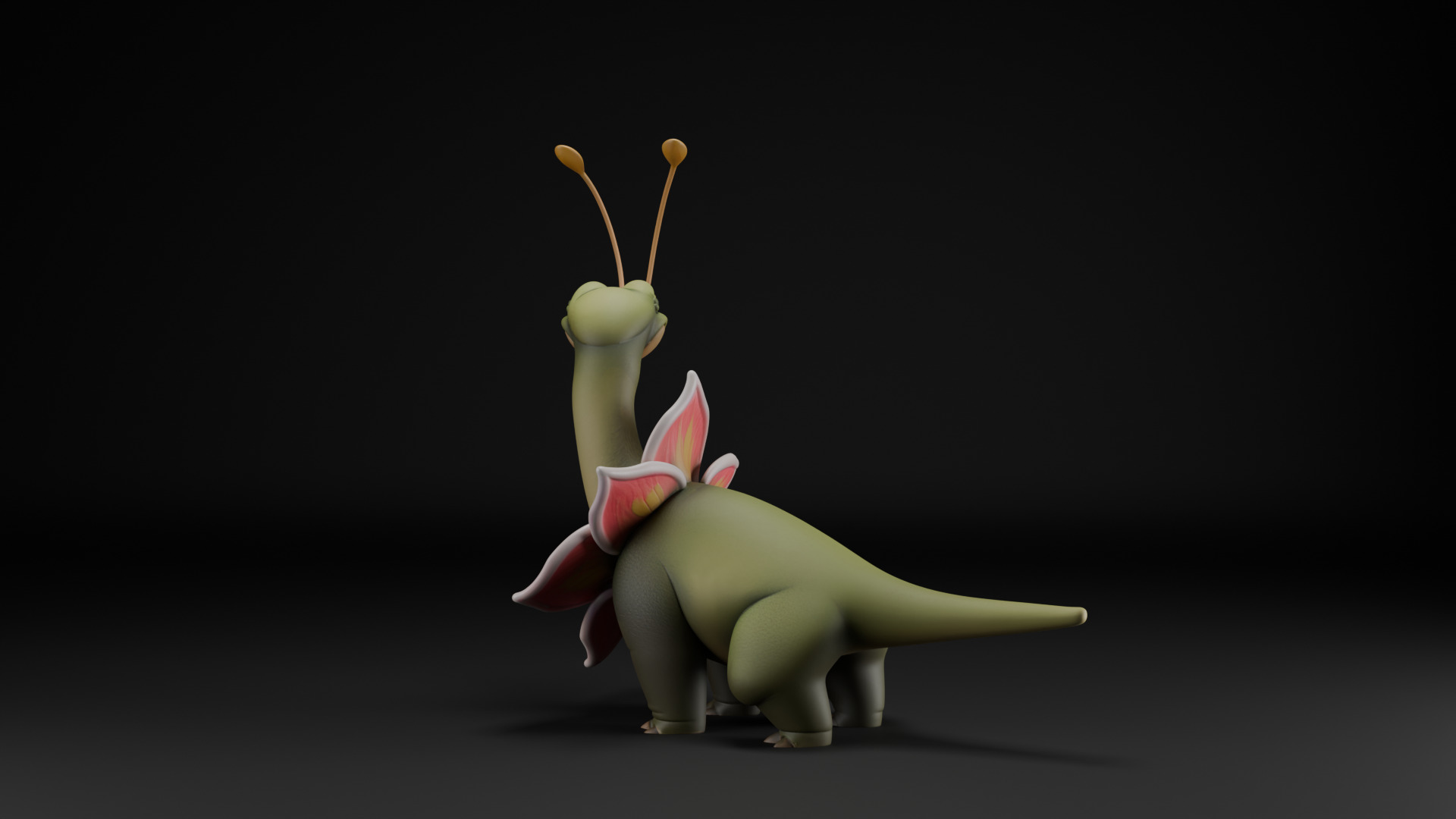 FloraDino  Stylized Fantasy Creature Model 3D print model_3