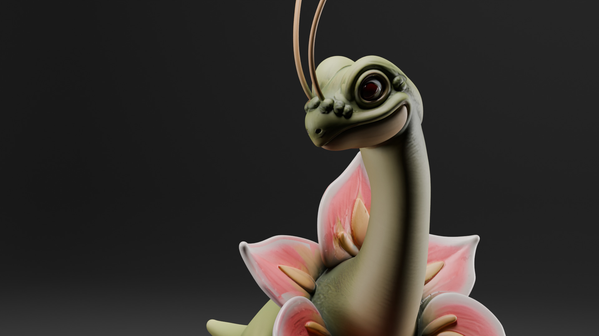 FloraDino  Stylized Fantasy Creature Model 3D print model_2