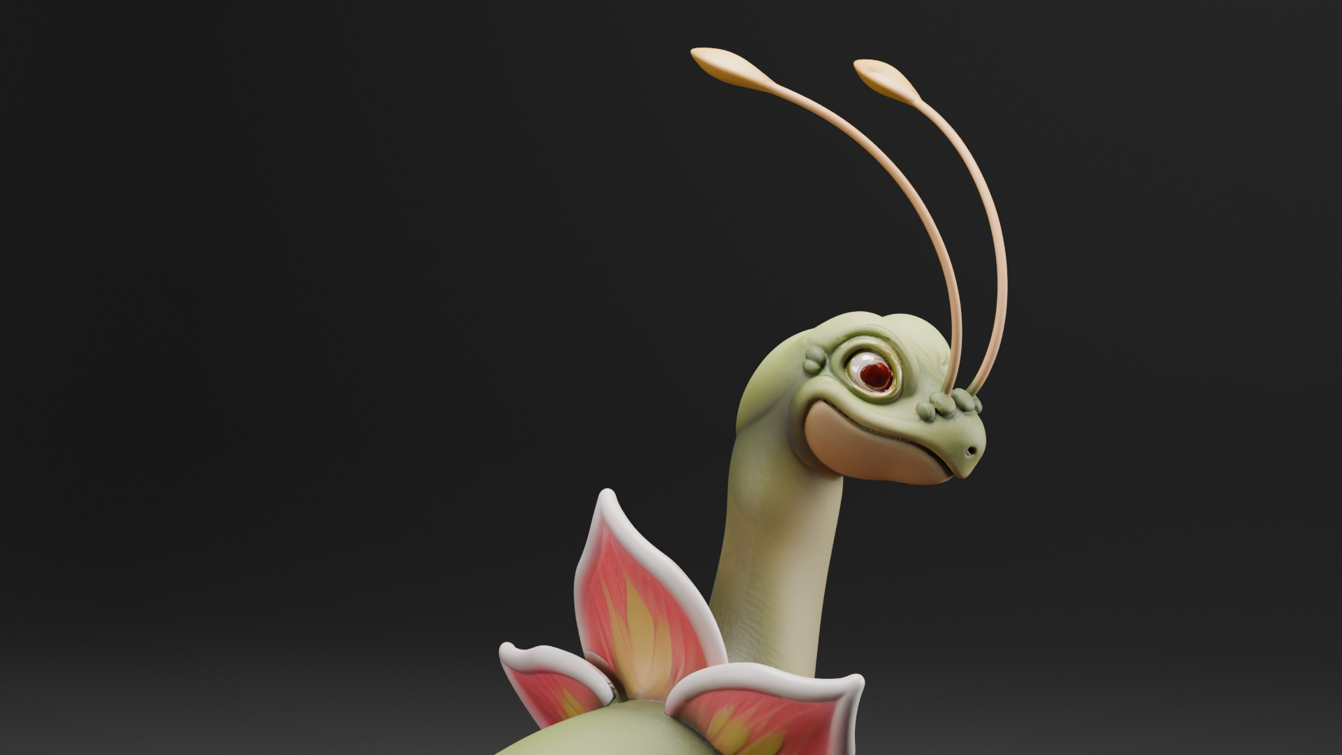 FloraDino  Stylized Fantasy Creature Model 3D print model_5
