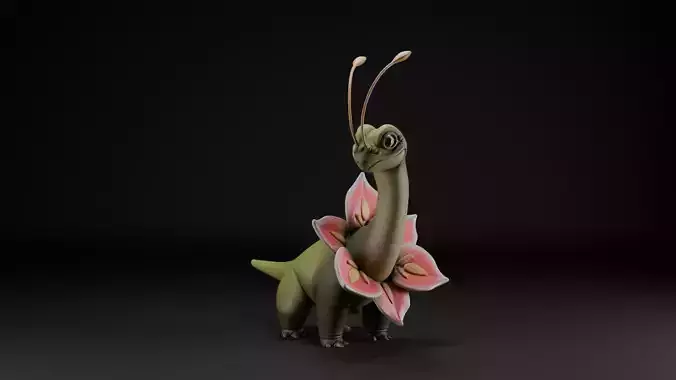FloraDino  Stylized Fantasy Creature Model