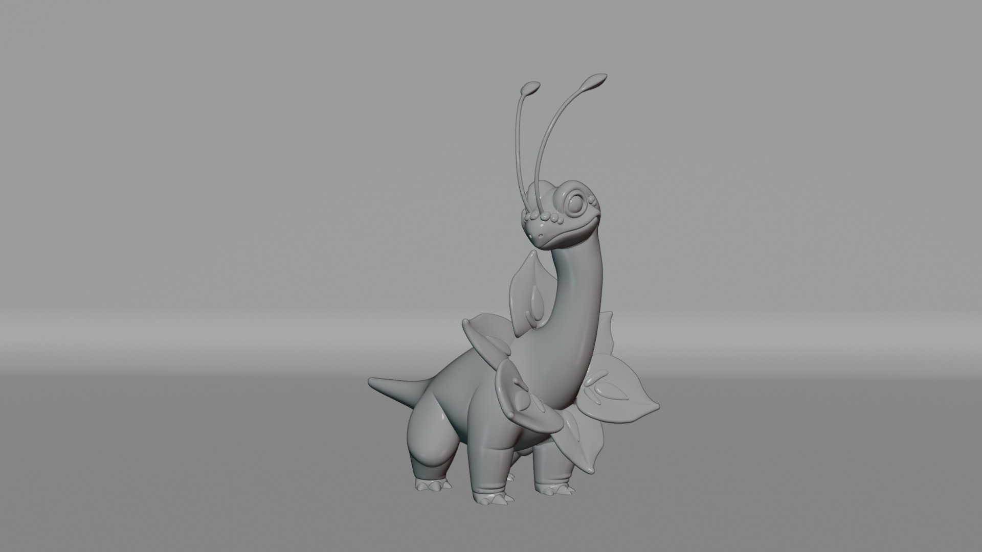 FloraDino  Stylized Fantasy Creature Model 3D print model_1