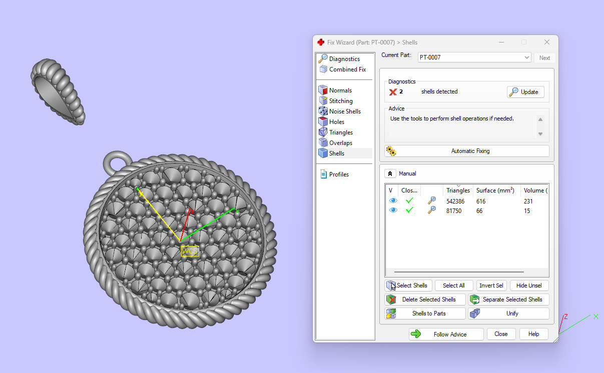 Shimmering Circle Diamond Pendant 3D print model_13