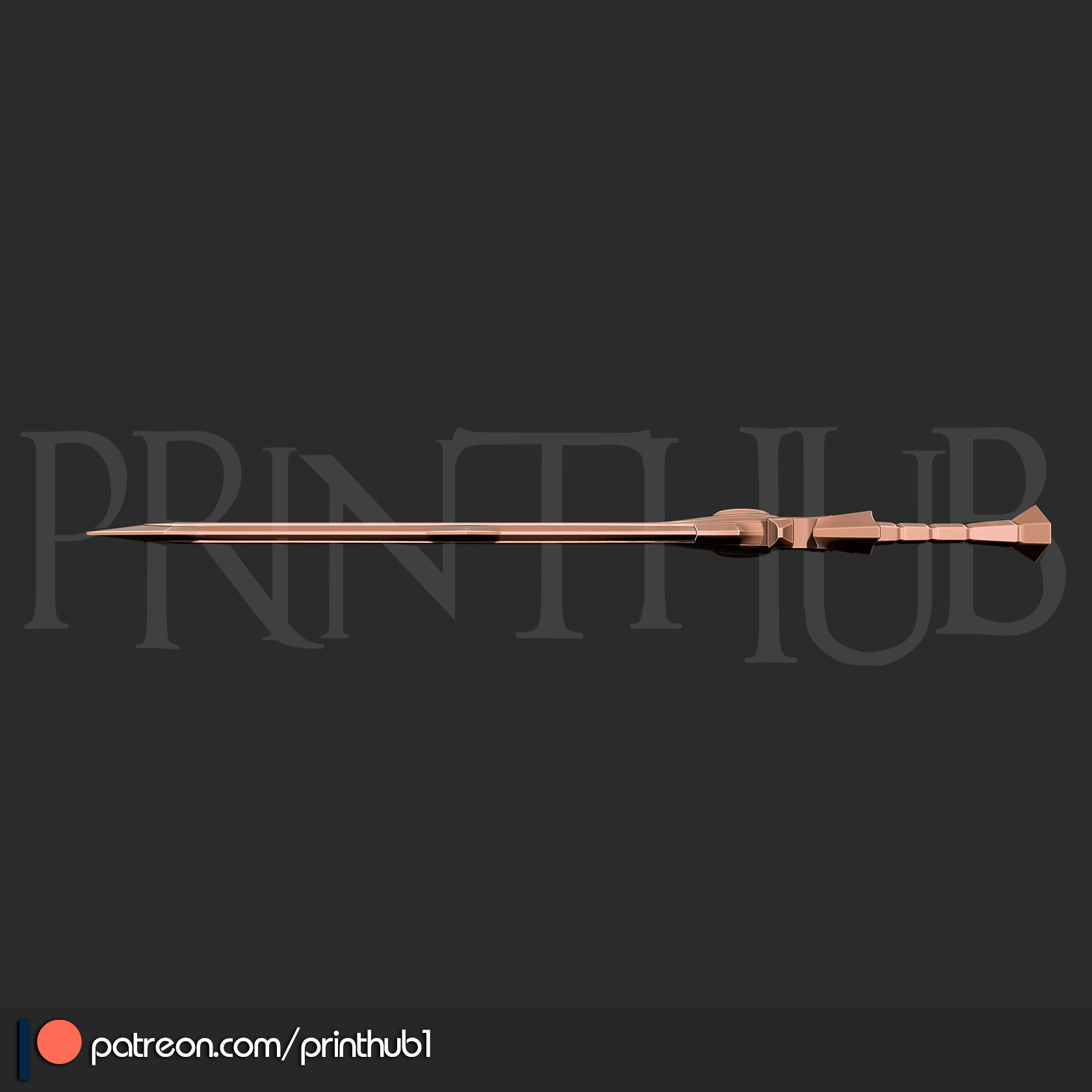 Enryuu Sword Level Max from Onimusha Fan Art  Cosplay Prop STL  3D print model_5