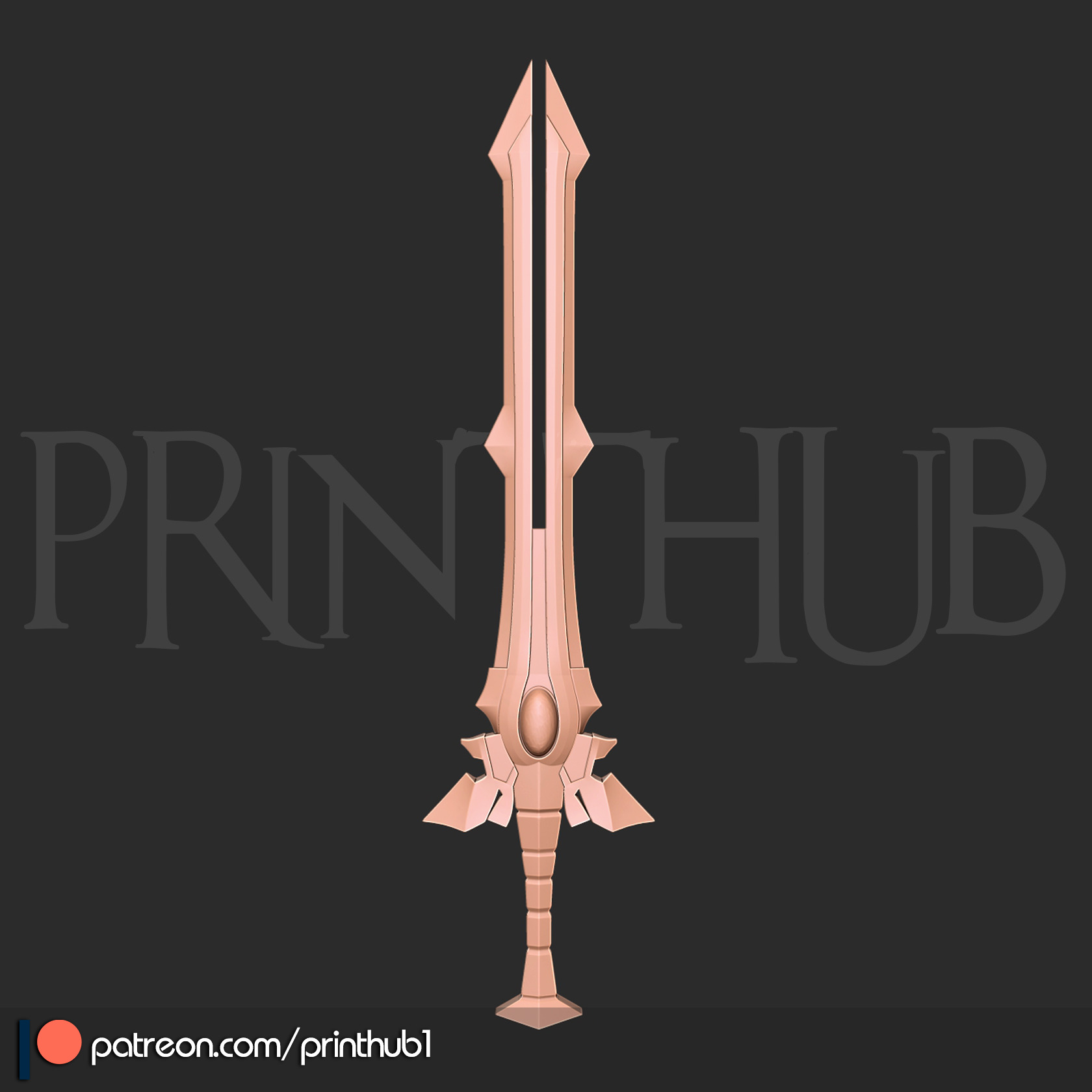 Enryuu Sword Level Max from Onimusha Fan Art  Cosplay Prop STL  3D print model_2