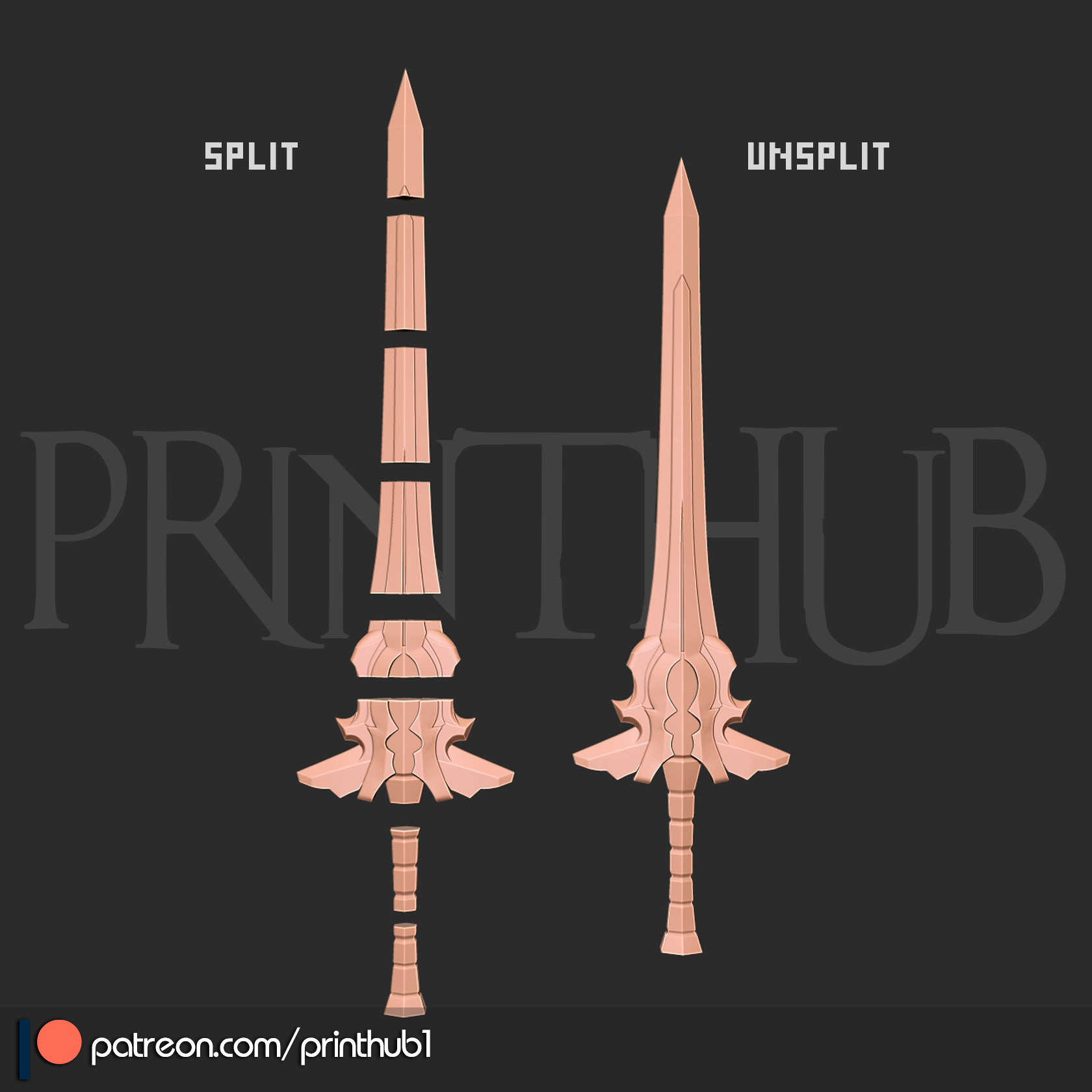 Enryuu Sword Level Max from Onimusha Fan Art  Cosplay Prop STL  3D print model_7