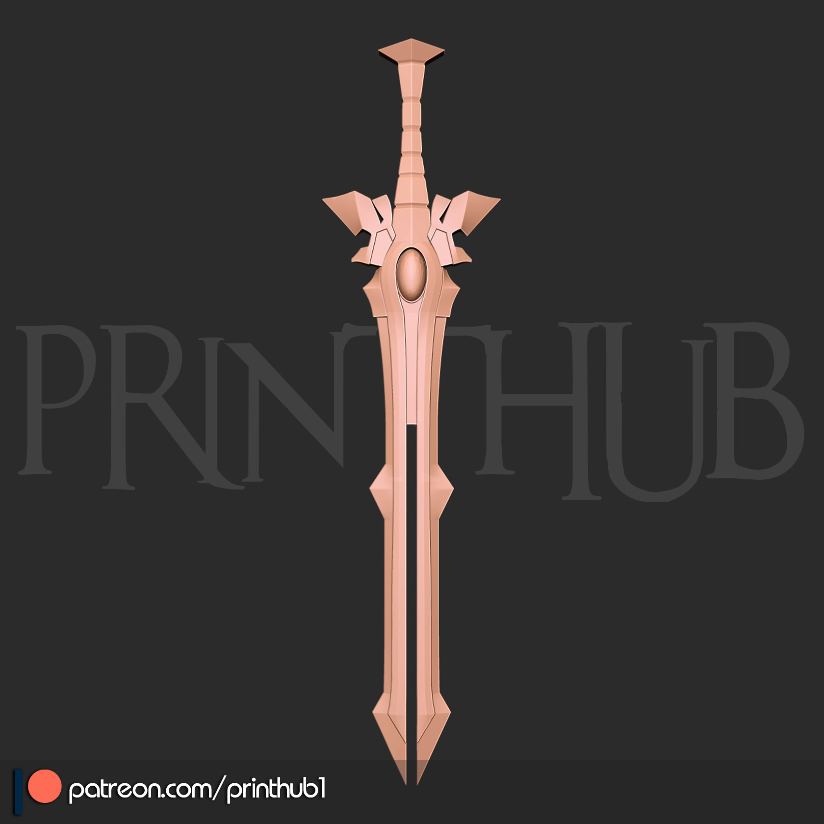 Enryuu Sword Level Max from Onimusha Fan Art  Cosplay Prop STL  3D print model_6