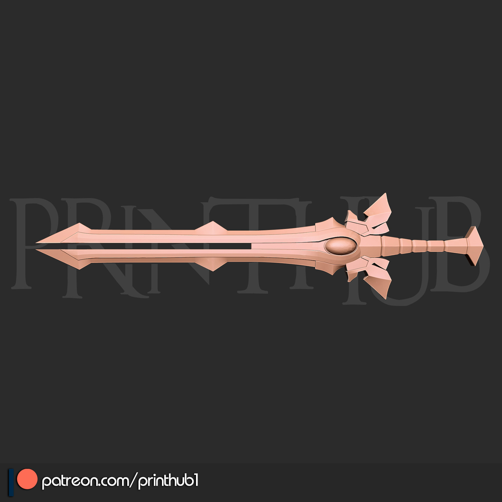 Enryuu Sword Level Max from Onimusha Fan Art  Cosplay Prop STL  3D print model_4