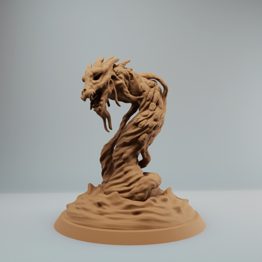 Desert Wyrm sand worm pre supported wyrm Bundle 3D print model_4