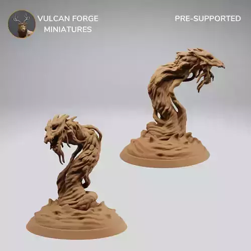 Desert Wyrm sand worm pre supported wyrm Bundle 3D print model