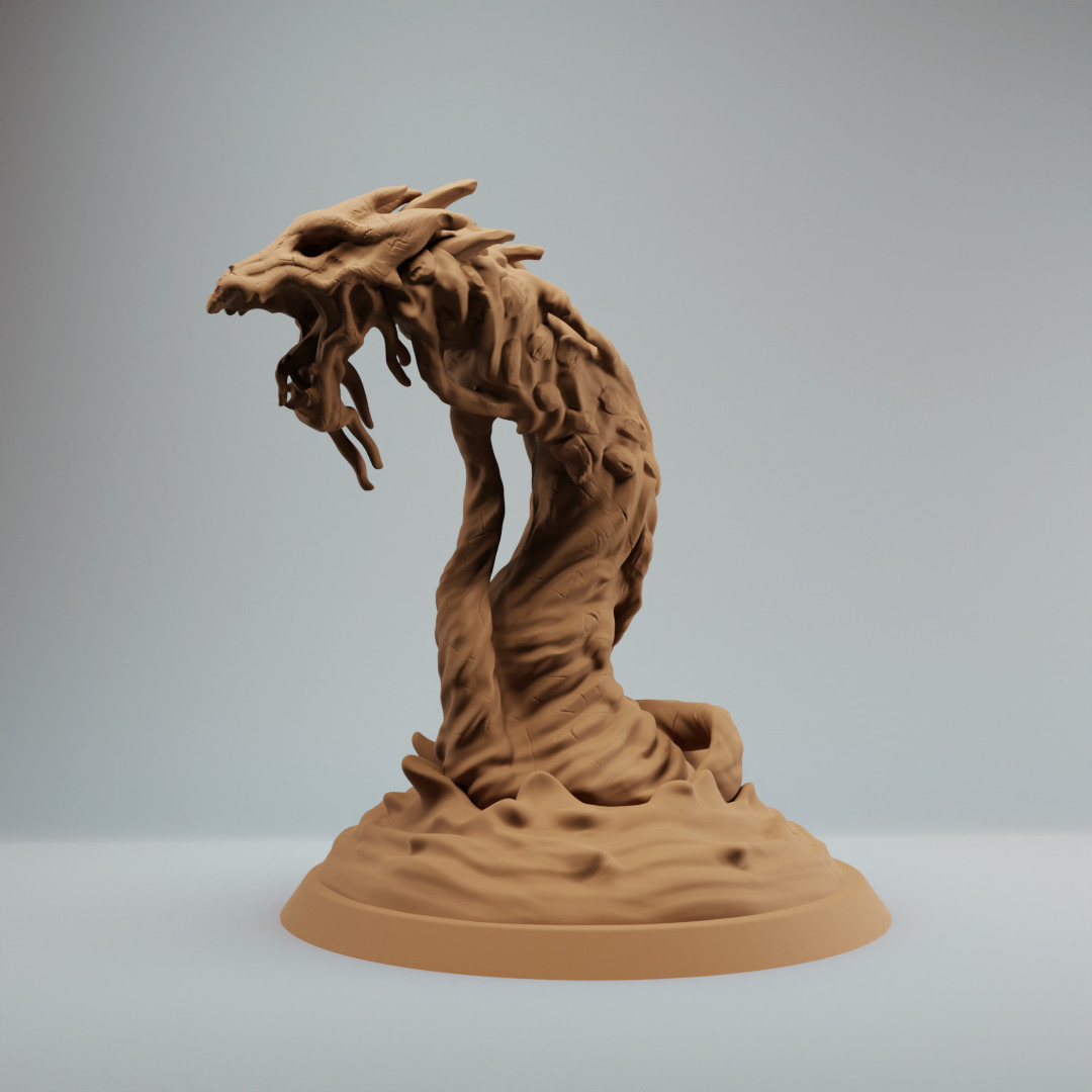 Desert Wyrm sand worm pre supported wyrm Bundle 3D print model_1