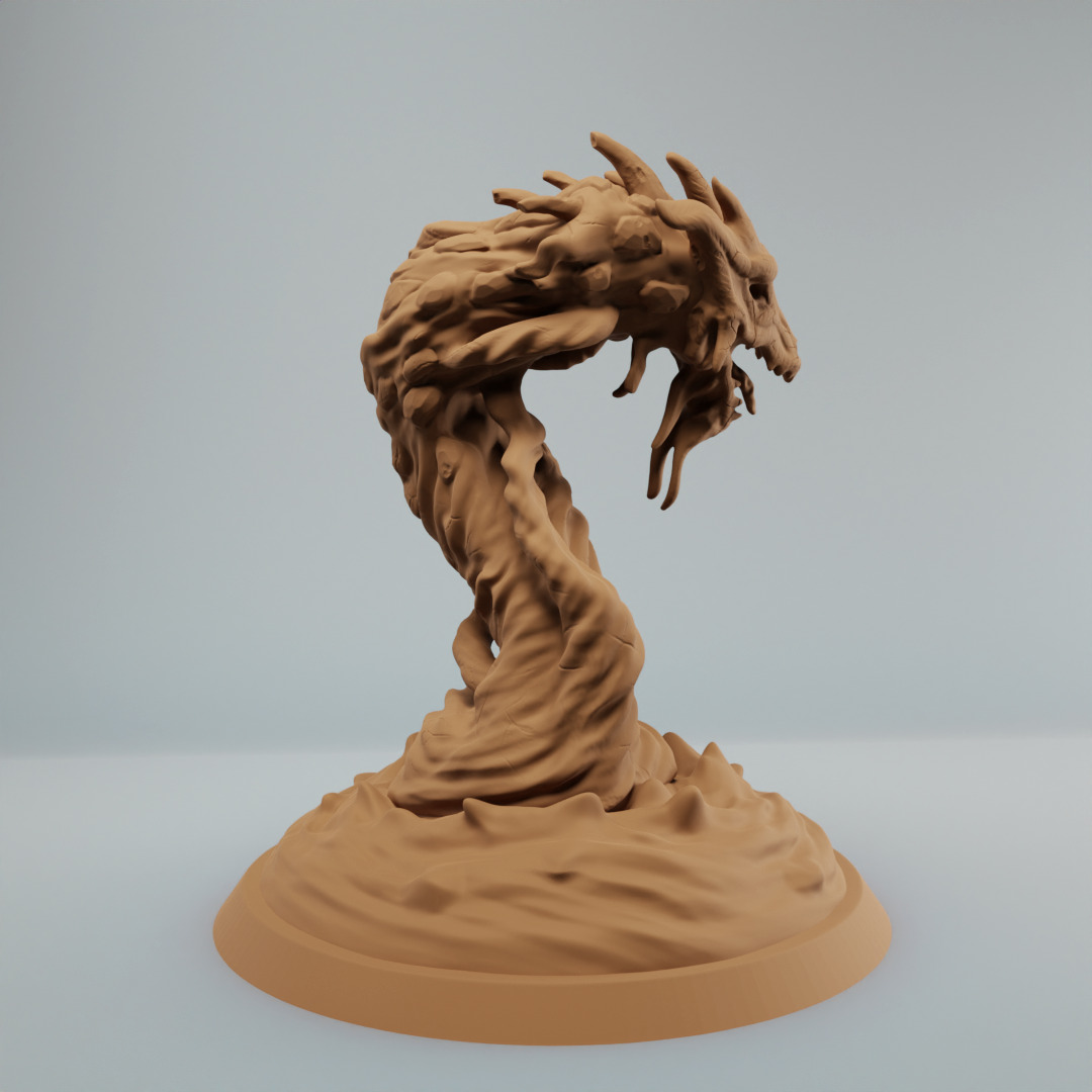 Desert Wyrm sand worm pre supported wyrm Bundle 3D print model_6