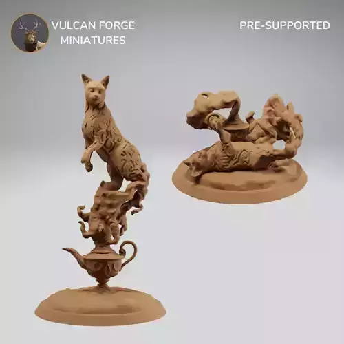 Genie cat spirit cat from lamp Bundle pre supported