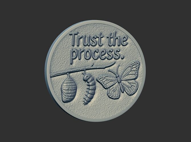 trust the process cnc model 3D print model