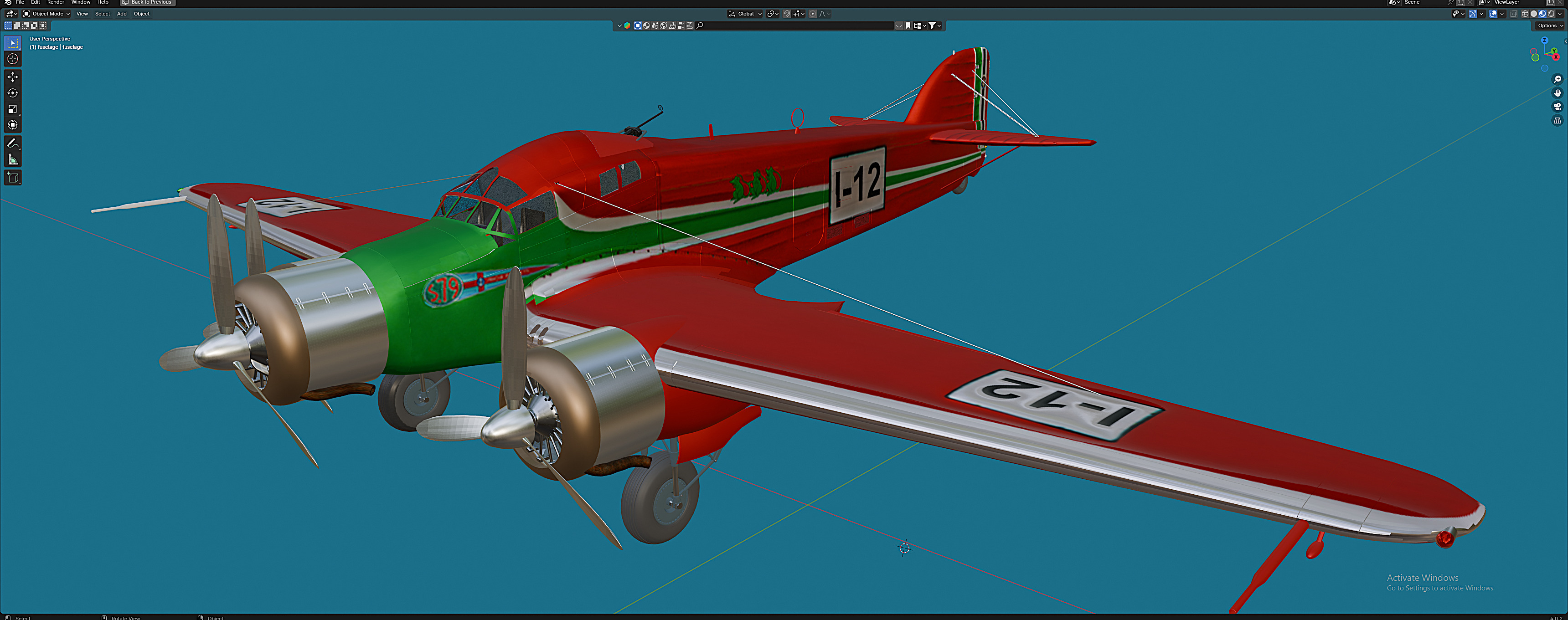 SM-79 Sparviero Free 3D model_1