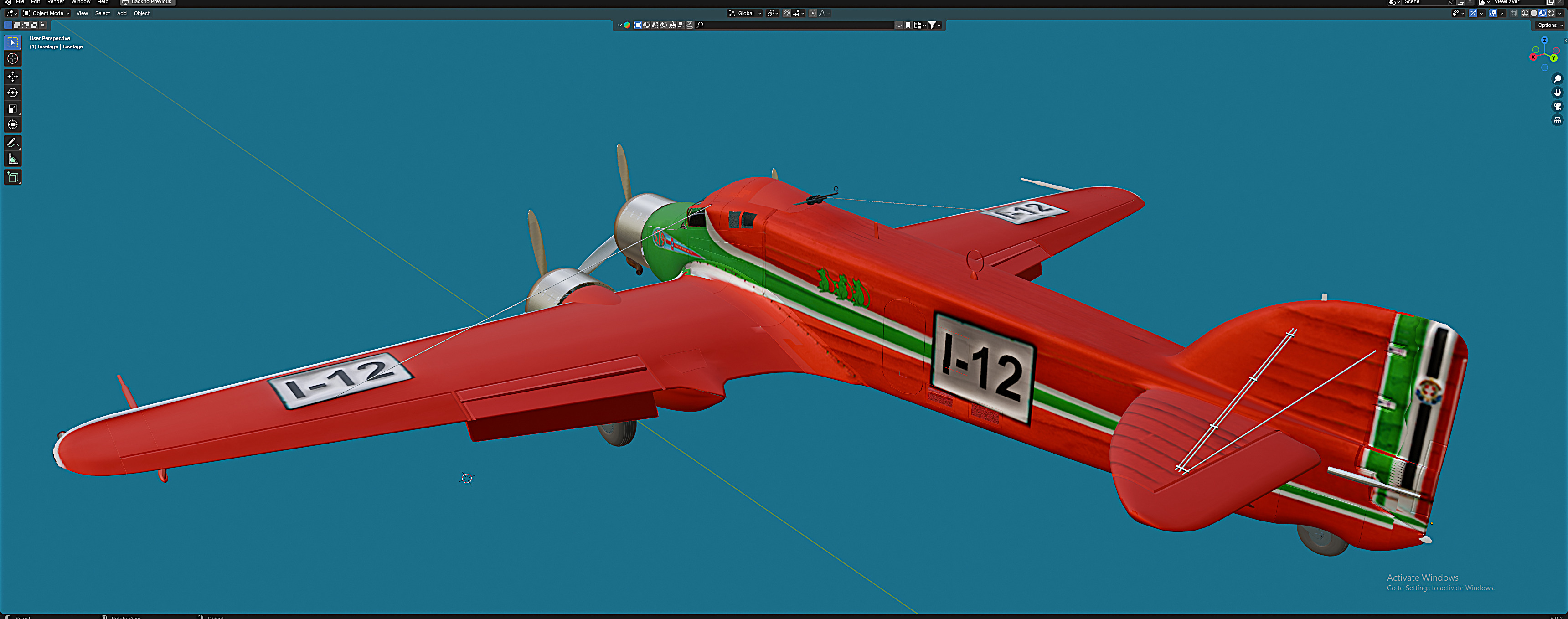 SM-79 Sparviero Free 3D model_3