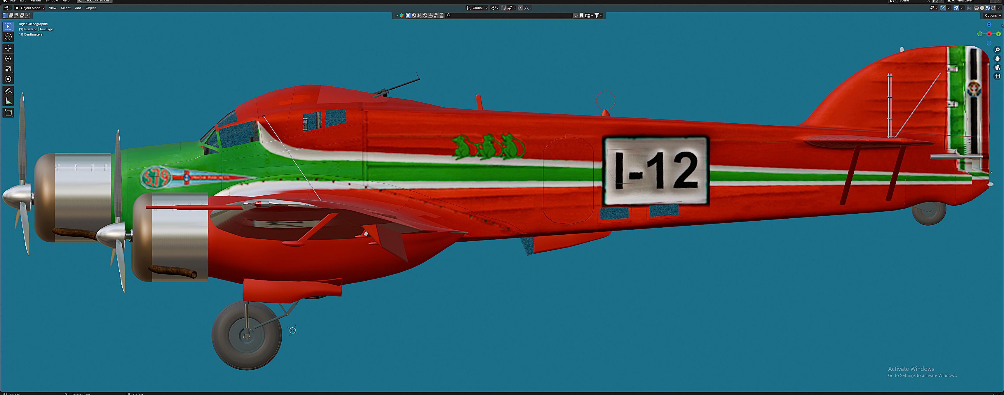 SM-79 Sparviero Free 3D model_4