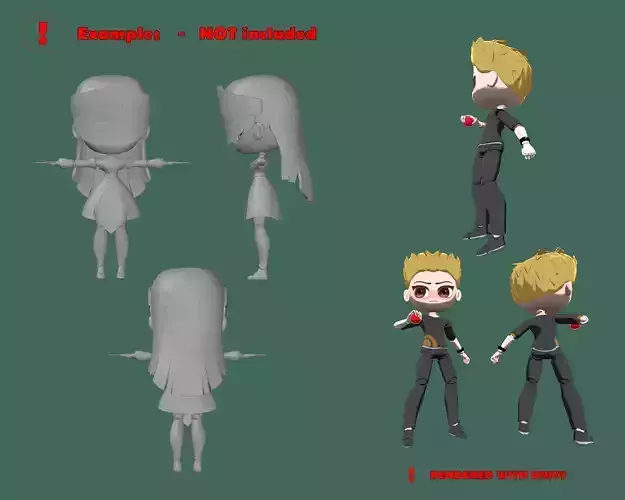 Cutie Legends Base Meshes