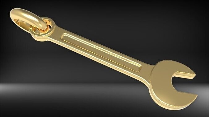 Key Chain Pendant Spanner wrench Tool Jewelry 3D print model