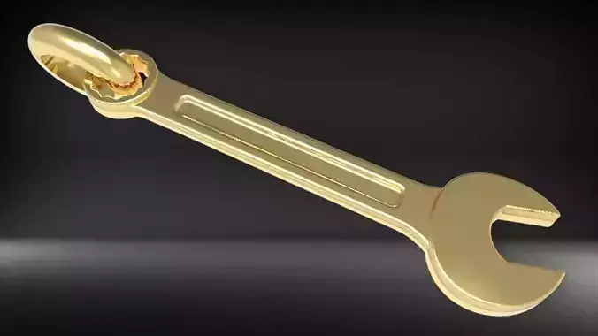 Key Chain Pendant Spanner wrench Tool Jewelry 3D print model