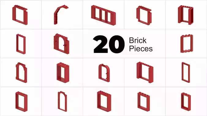TwindBricks3D - 20 Door Frame  collection