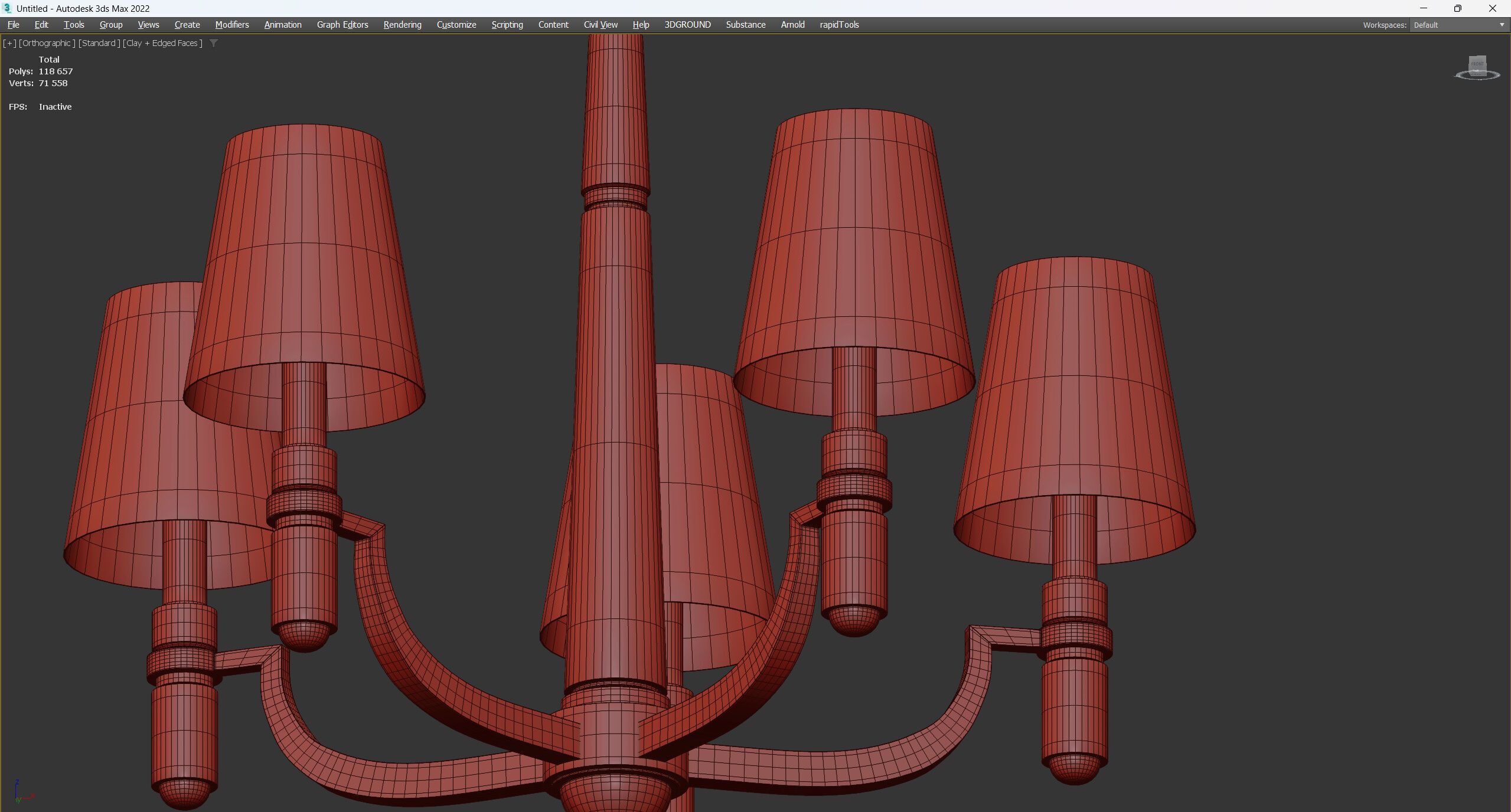 DAYTON CHANDELIER Low-poly 3D model_4