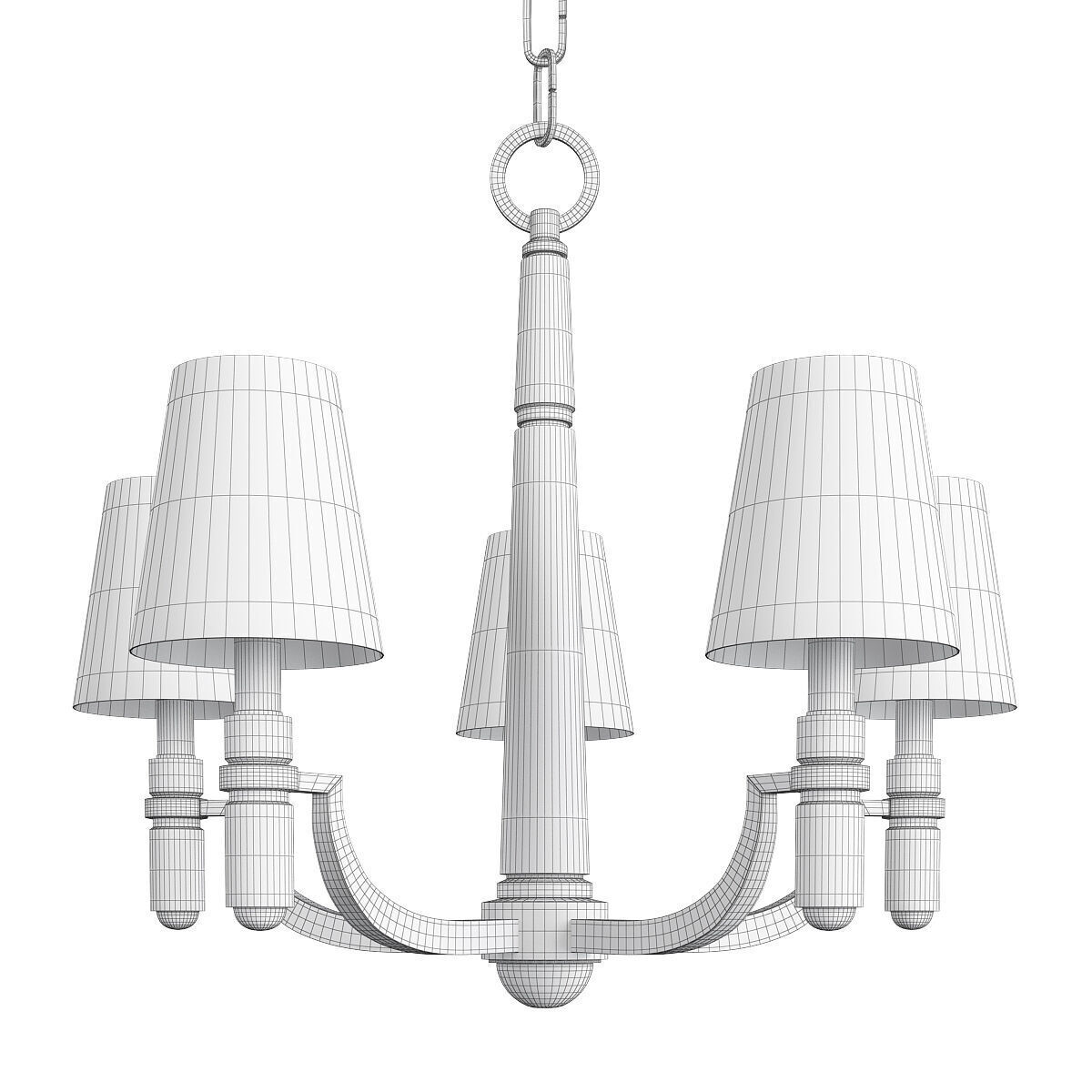 DAYTON CHANDELIER Low-poly 3D model_1