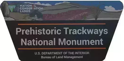 Trackways Prehistoric National Monument Sign  Free 3D model