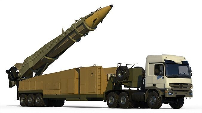 Iranian ballistic missile Emad 3D model