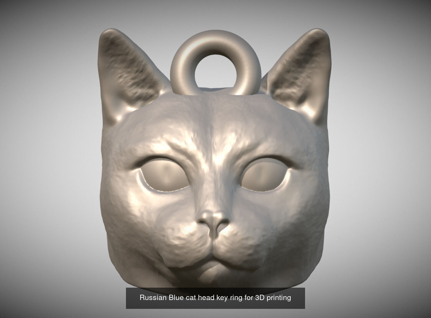 Key rings collection of cats for 3D printing _13