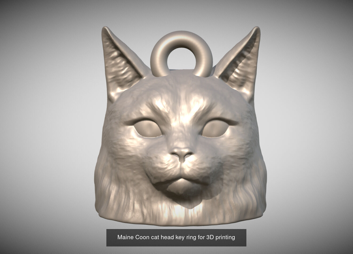Key rings collection of cats for 3D printing _11
