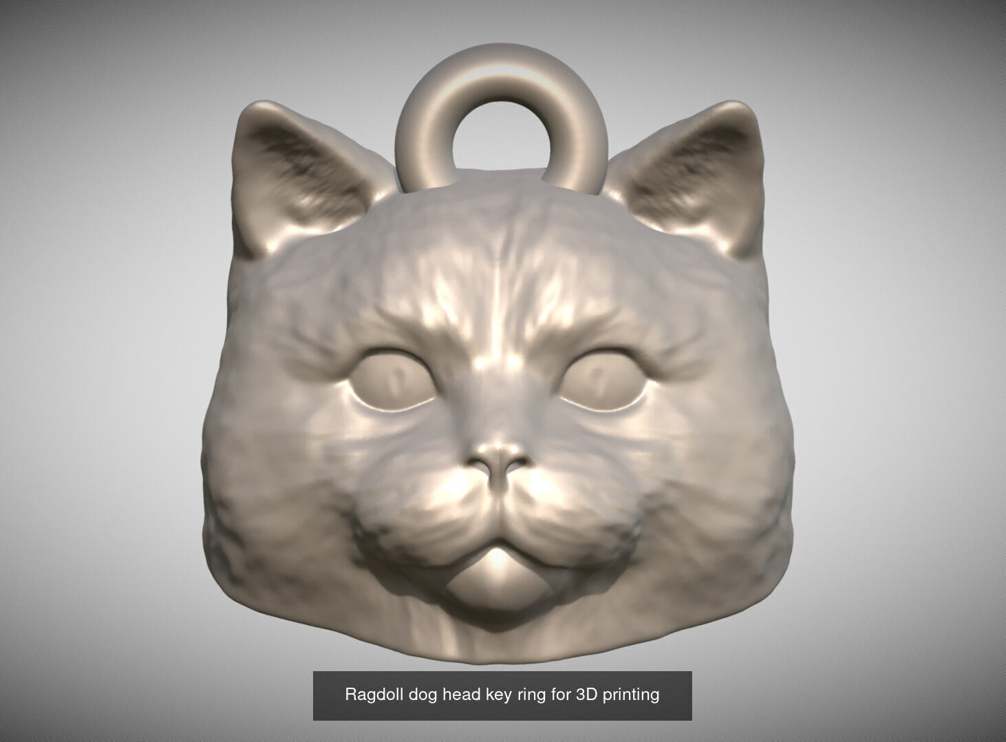Key rings collection of cats for 3D printing _18