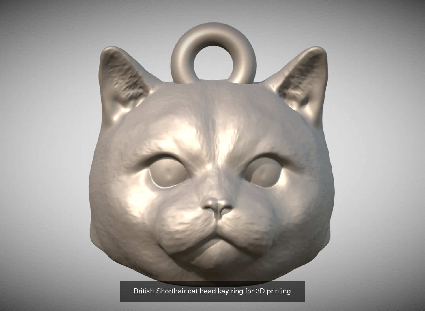 Key rings collection of cats for 3D printing _12