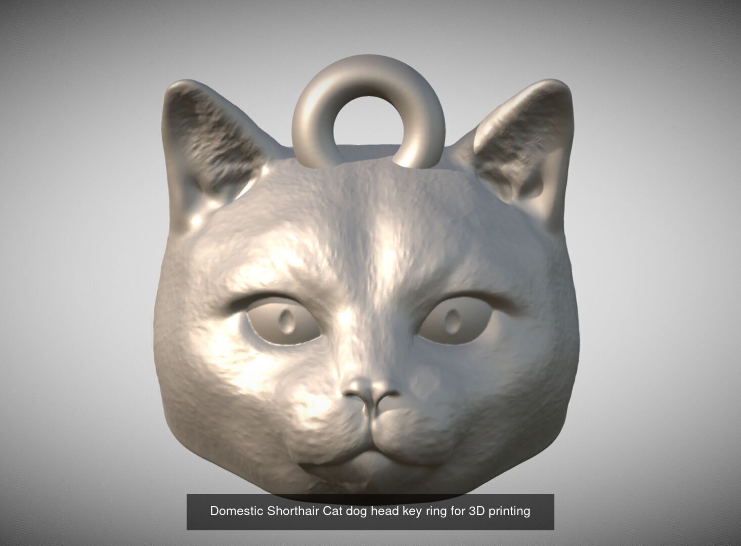 Key rings collection of cats for 3D printing _10